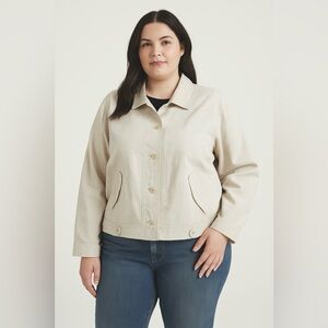 Isaac Mizrahi for Target Cream Jacket XXL